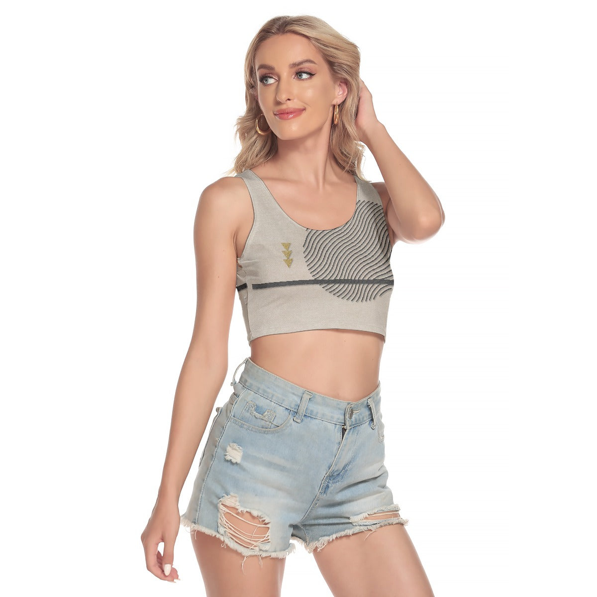 All-Over Print Women's Sport Crop Tank Top
