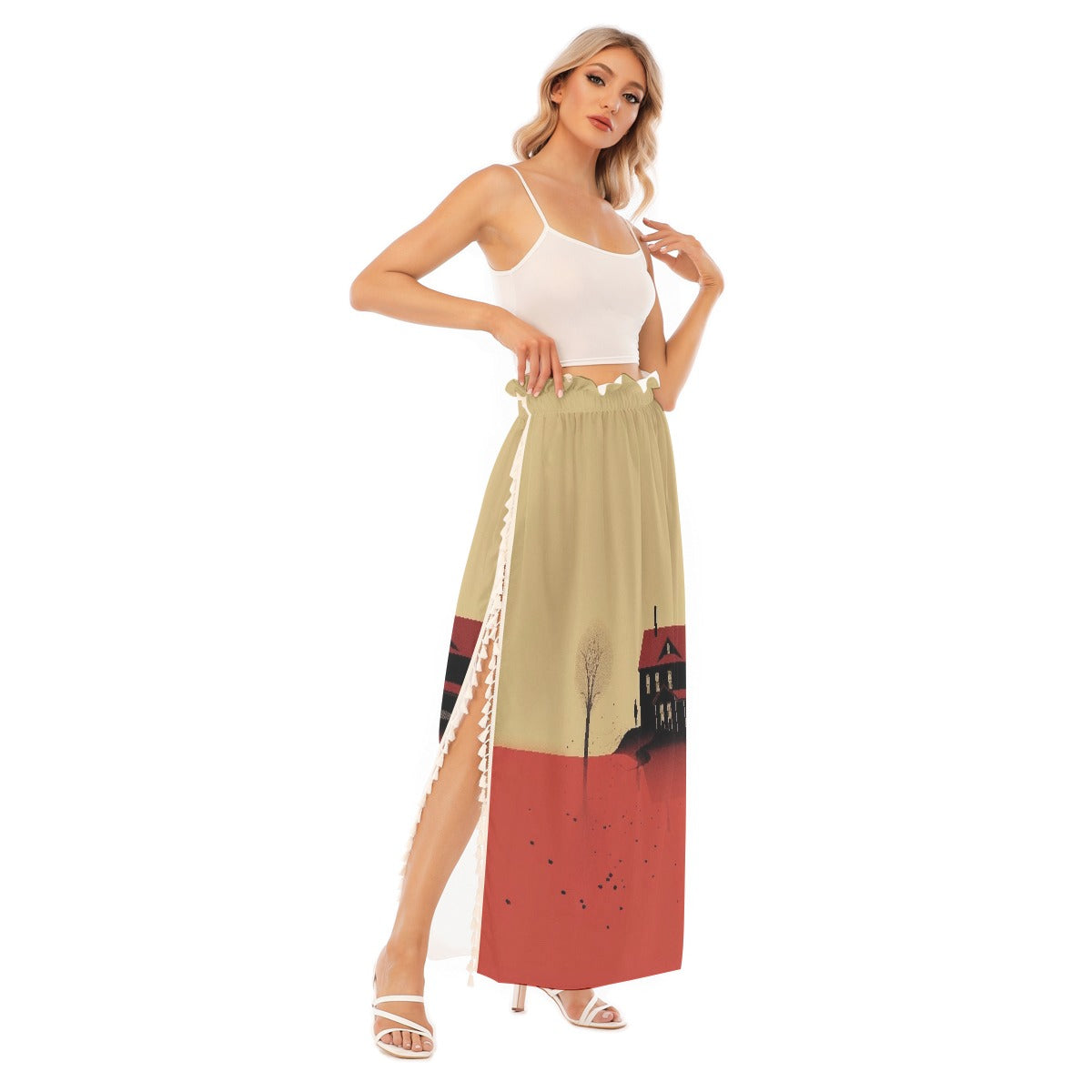 All-Over Print Women's Side Split Skirt