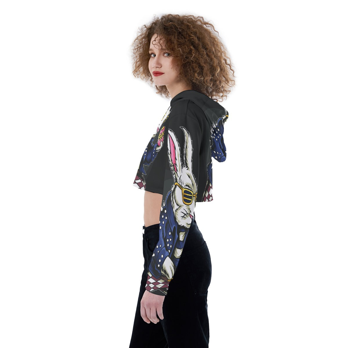 All-Over Print Women's Crop Top Hoodie
