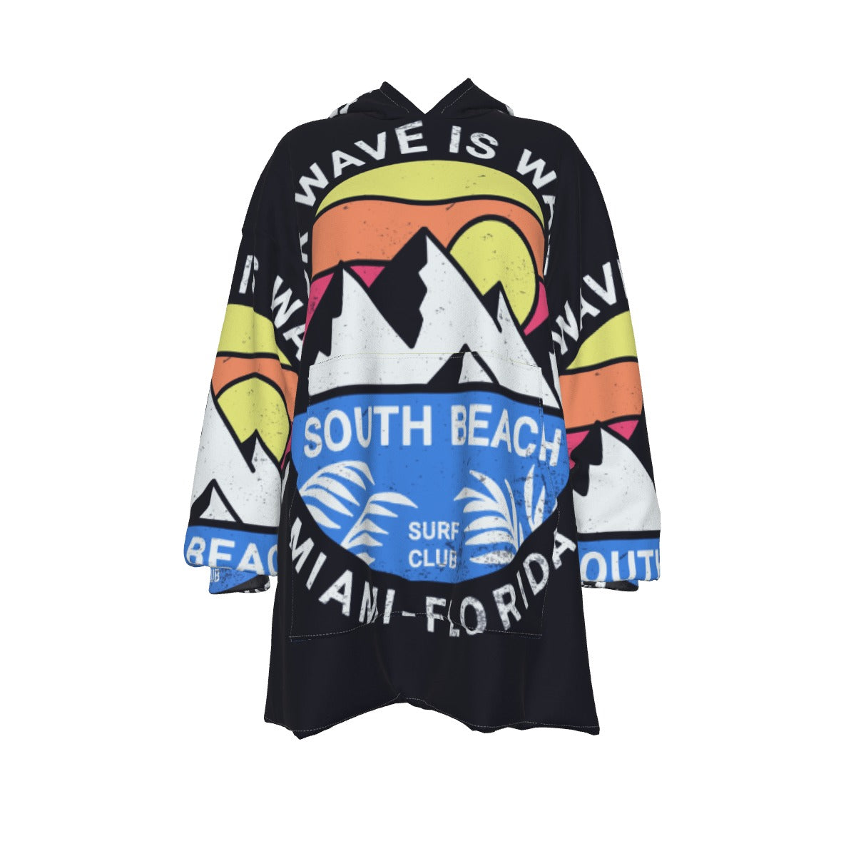 All-Over Print Women's Sherpa Fleece Hoodie Blanket