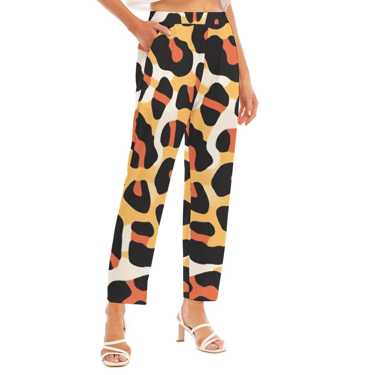 All-Over Print Women's Loose Straight-leg Pants