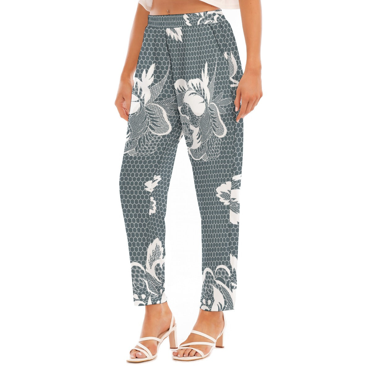 All-Over Print Women's Loose Straight-leg Pants