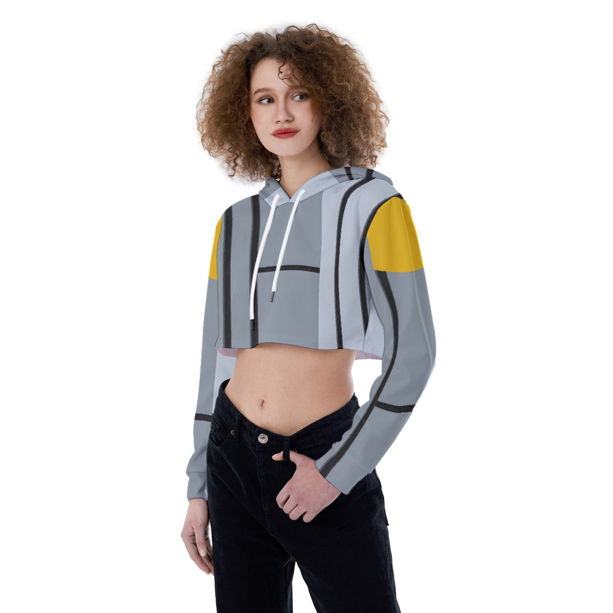 All-Over Print Women's Crop Top Hoodie