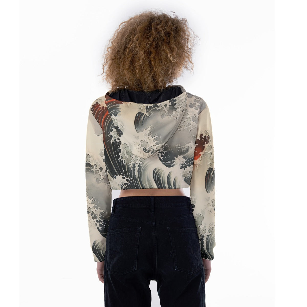 All-Over Print Women's Crop Top Hoodie