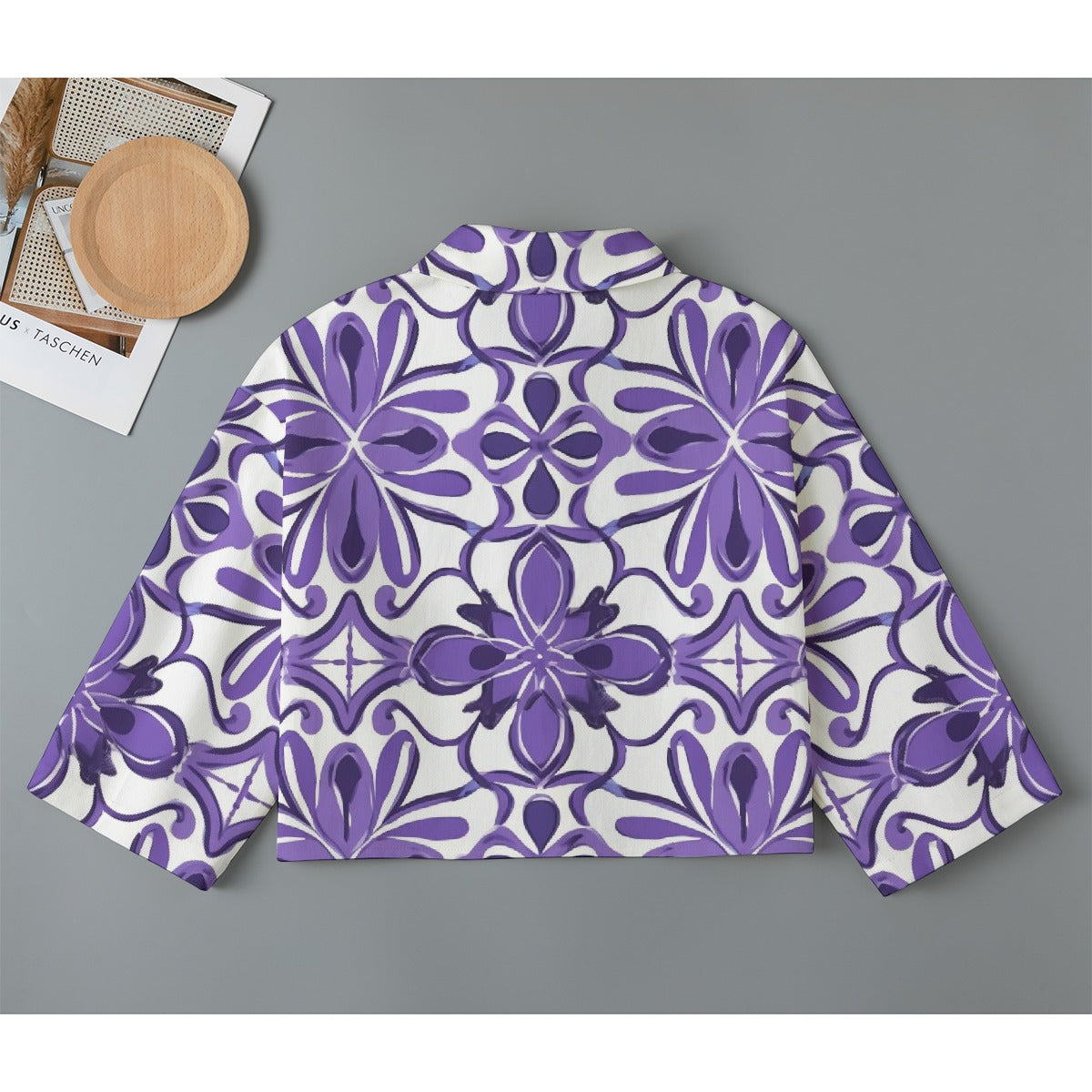 All-Over Print Women's Cropped Jacket | 245GSM Cotton