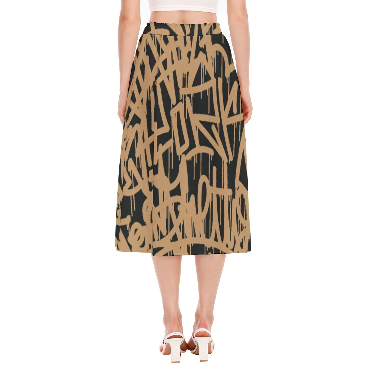 All-Over Print Women's Long Section Chiffon Skirt