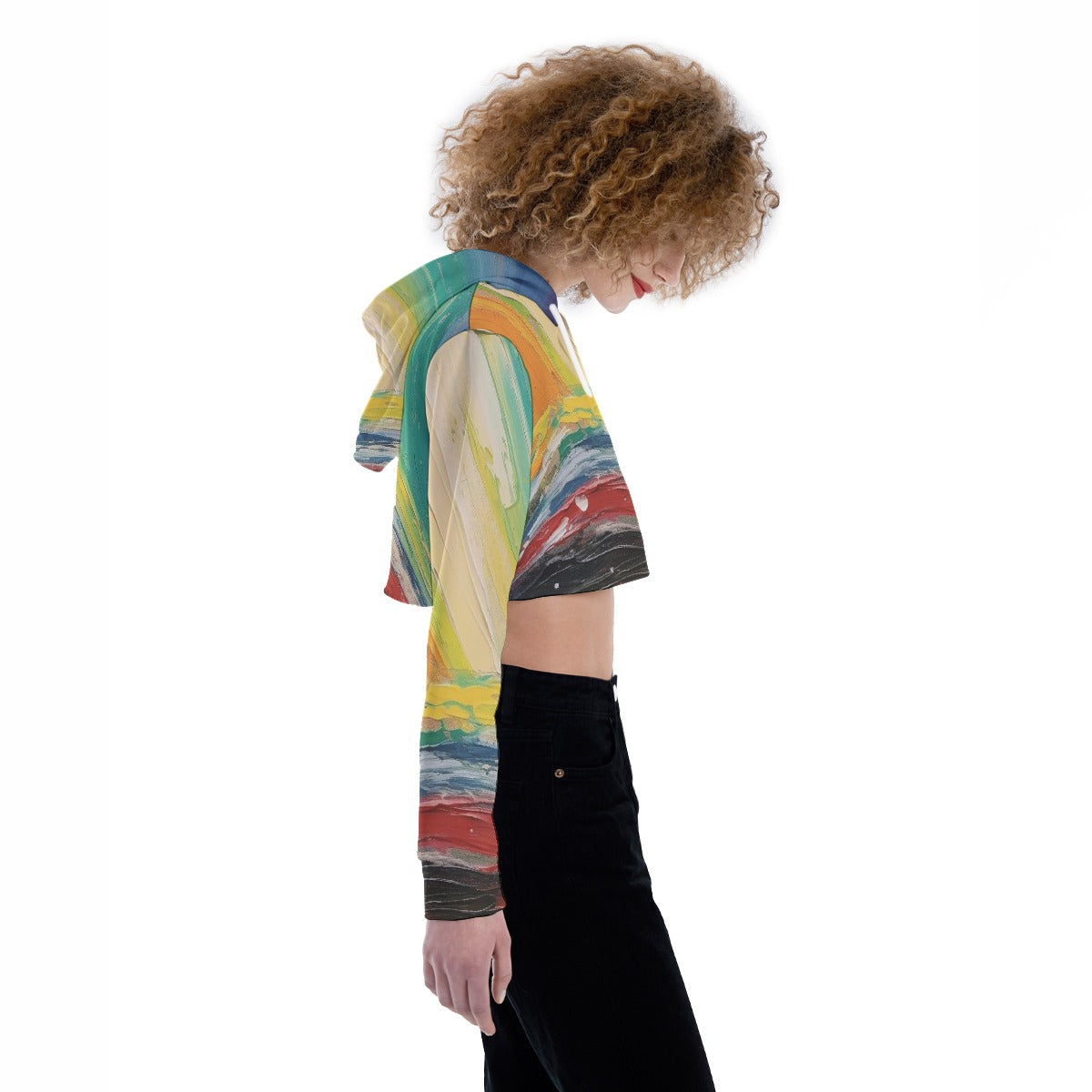 All-Over Print Women's Crop Top Hoodie