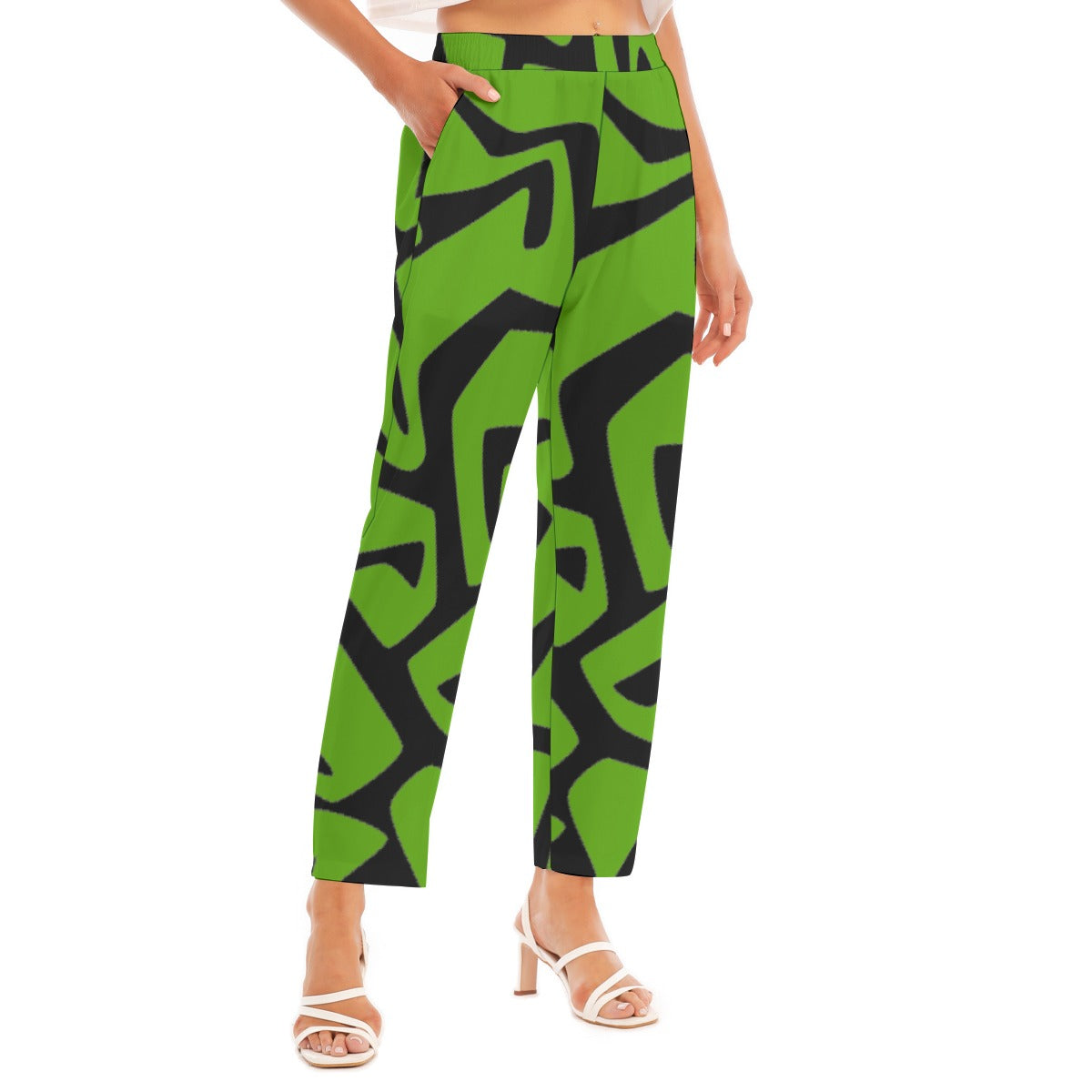 All-Over Print Women's Loose Straight-leg Pants