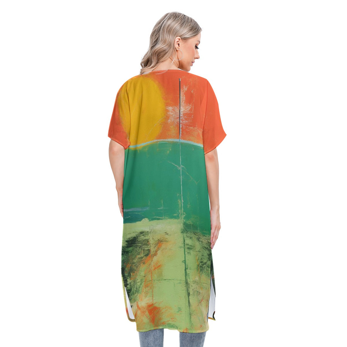 All-Over Print Women's Short Sleeve Cardigan