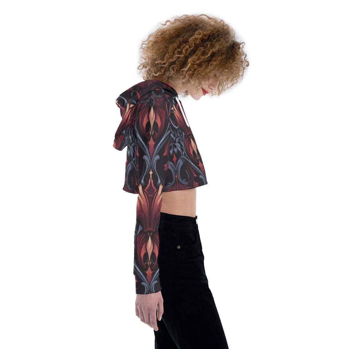All-Over Print Women's Crop Top Hoodie