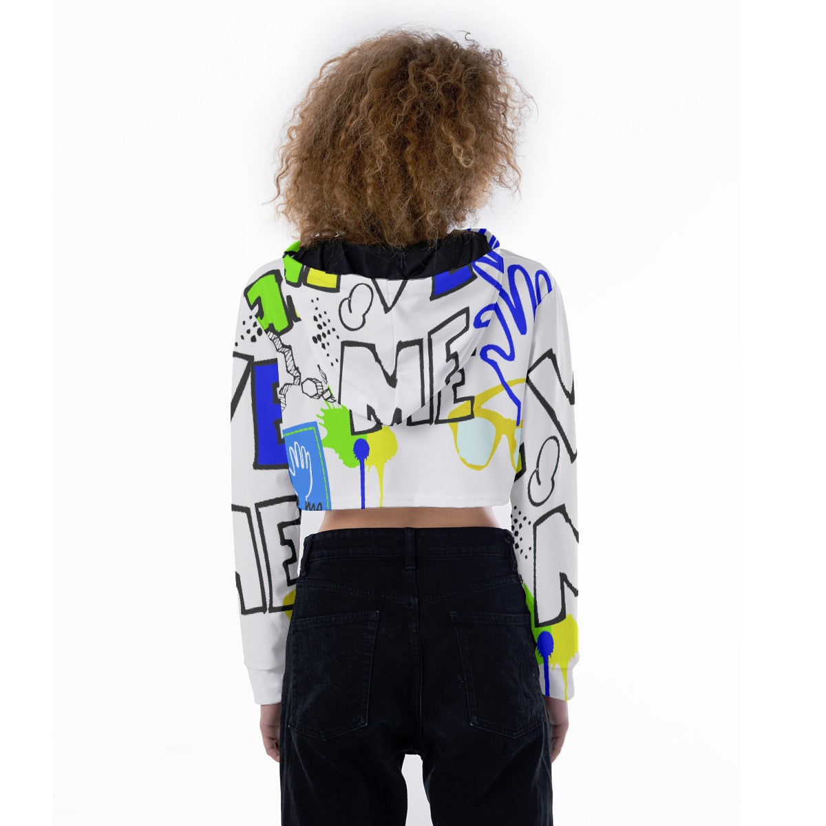 All-Over Print Women's Crop Top Hoodie
