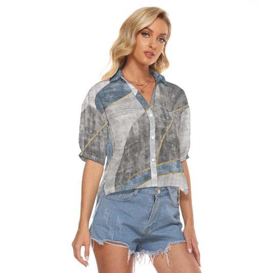 All-Over Print Women's V-neck Shirts