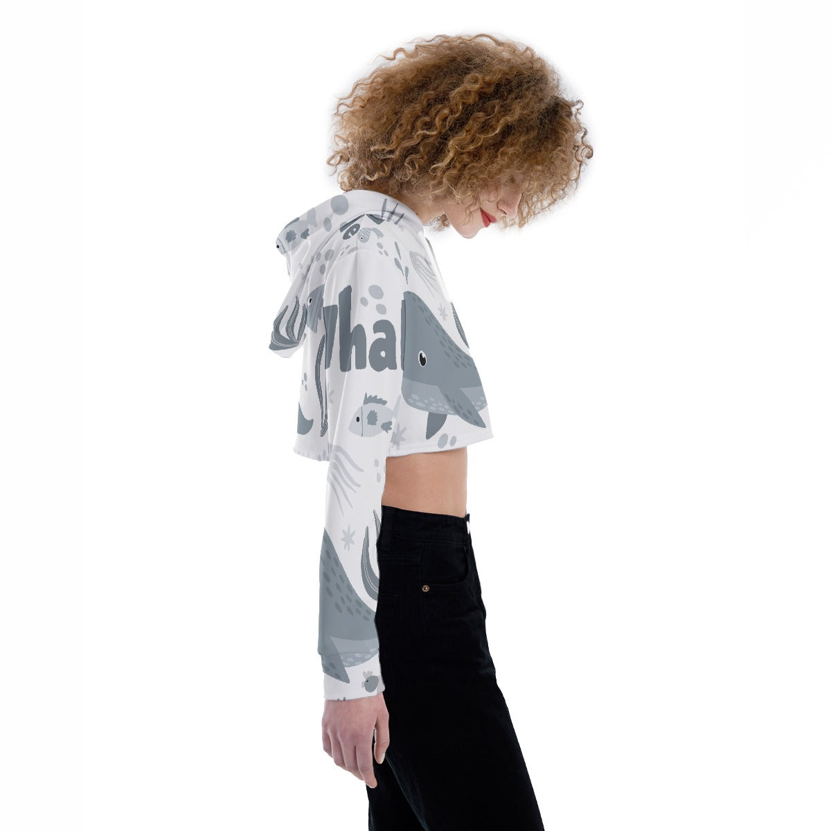 All-Over Print Women's Crop Top Hoodie