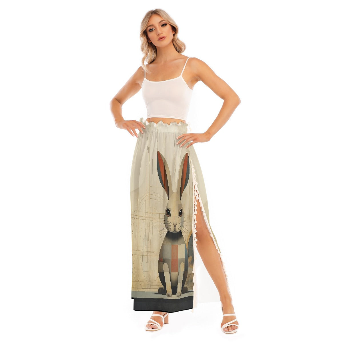 All-Over Print Women's Side Split Skirt