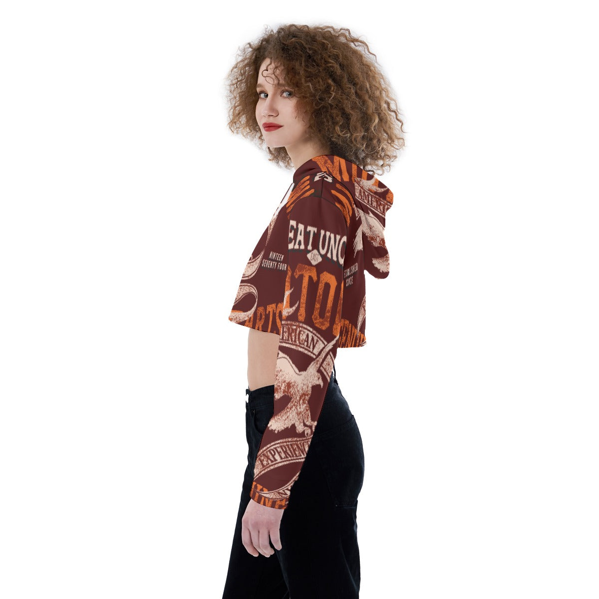 All-Over Print Women's Crop Top Hoodie