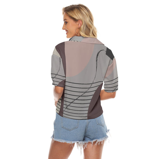 All-Over Print Women's V-neck Shirts