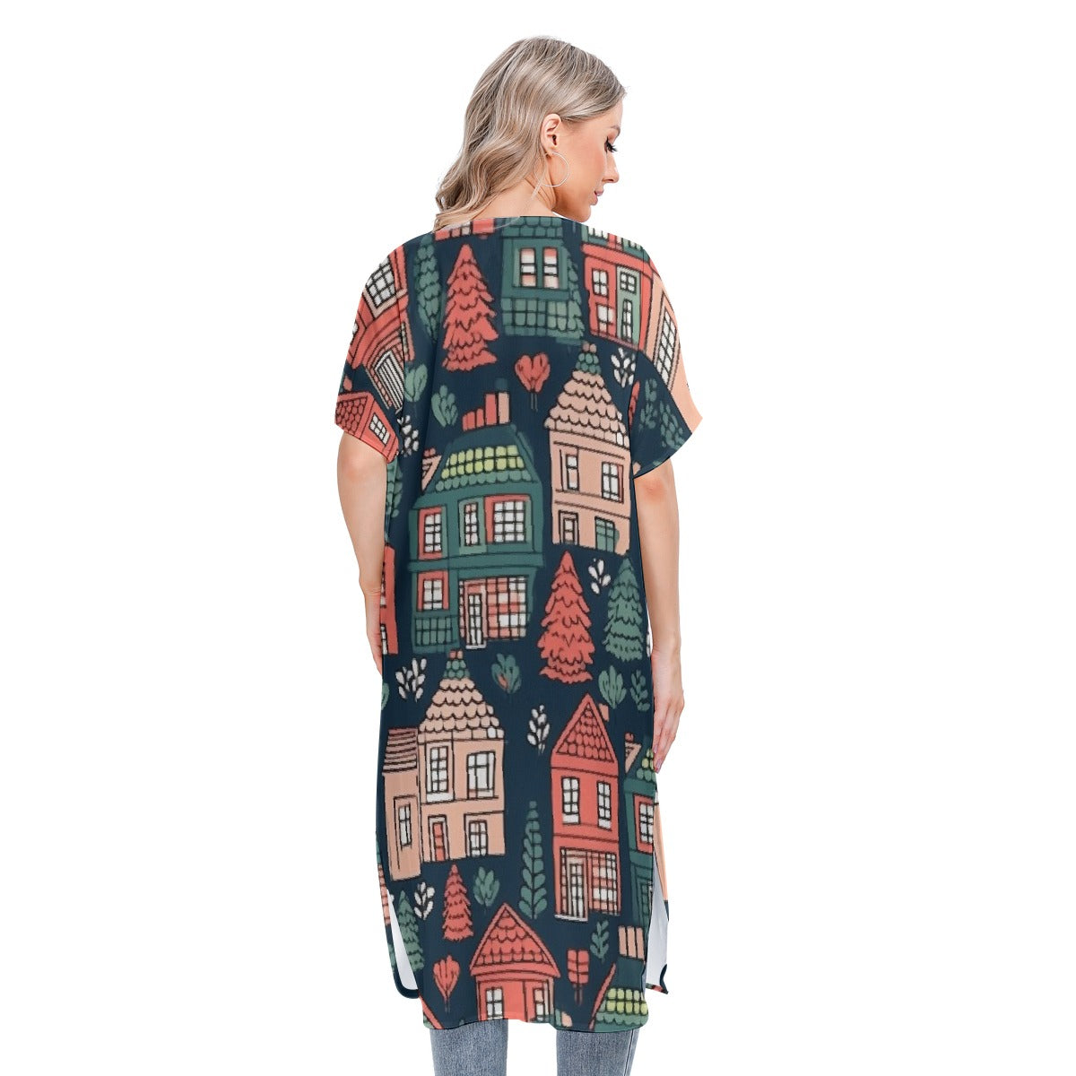 All-Over Print Women's Short Sleeve Cardigan