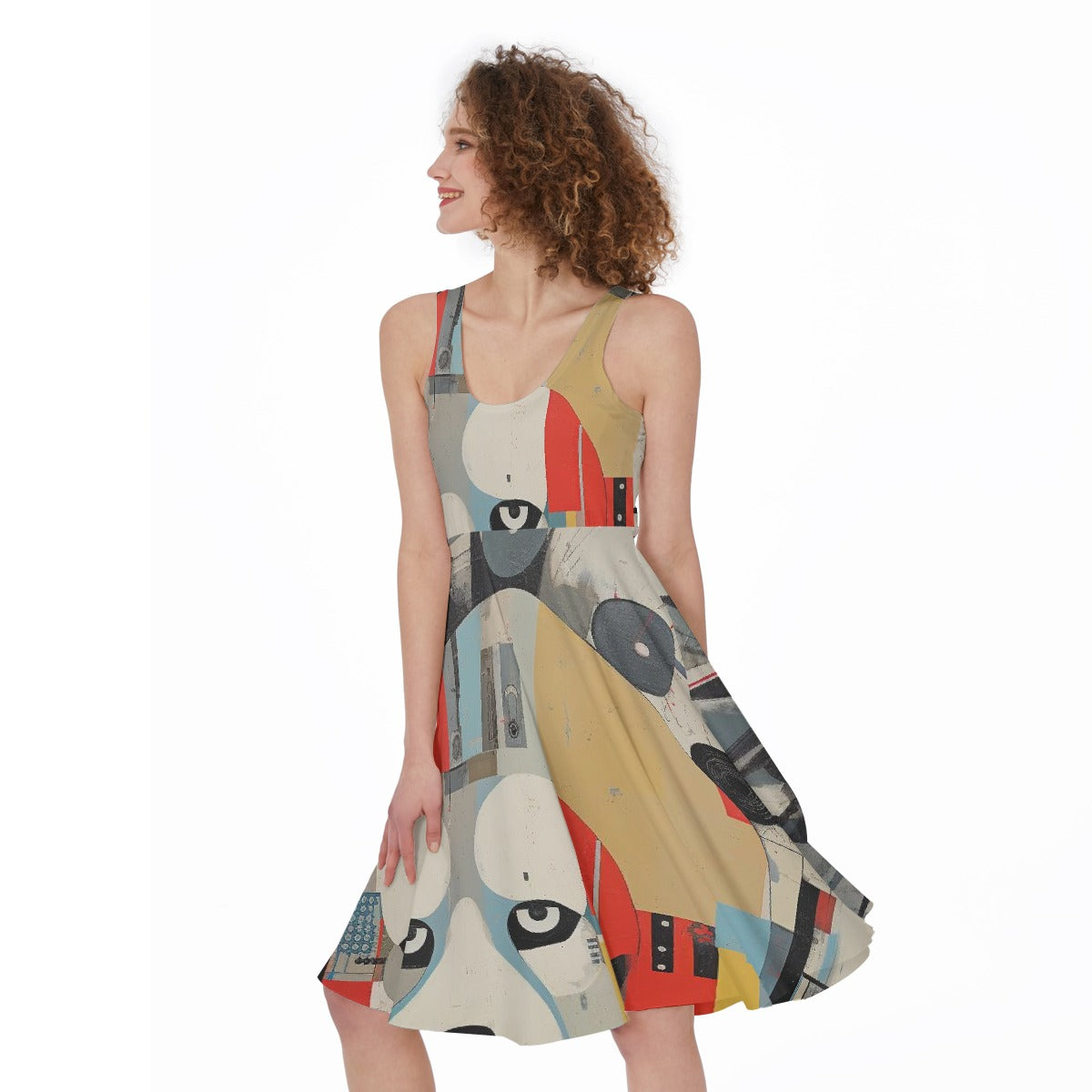 All-Over Print Women's Sleeveless Dress