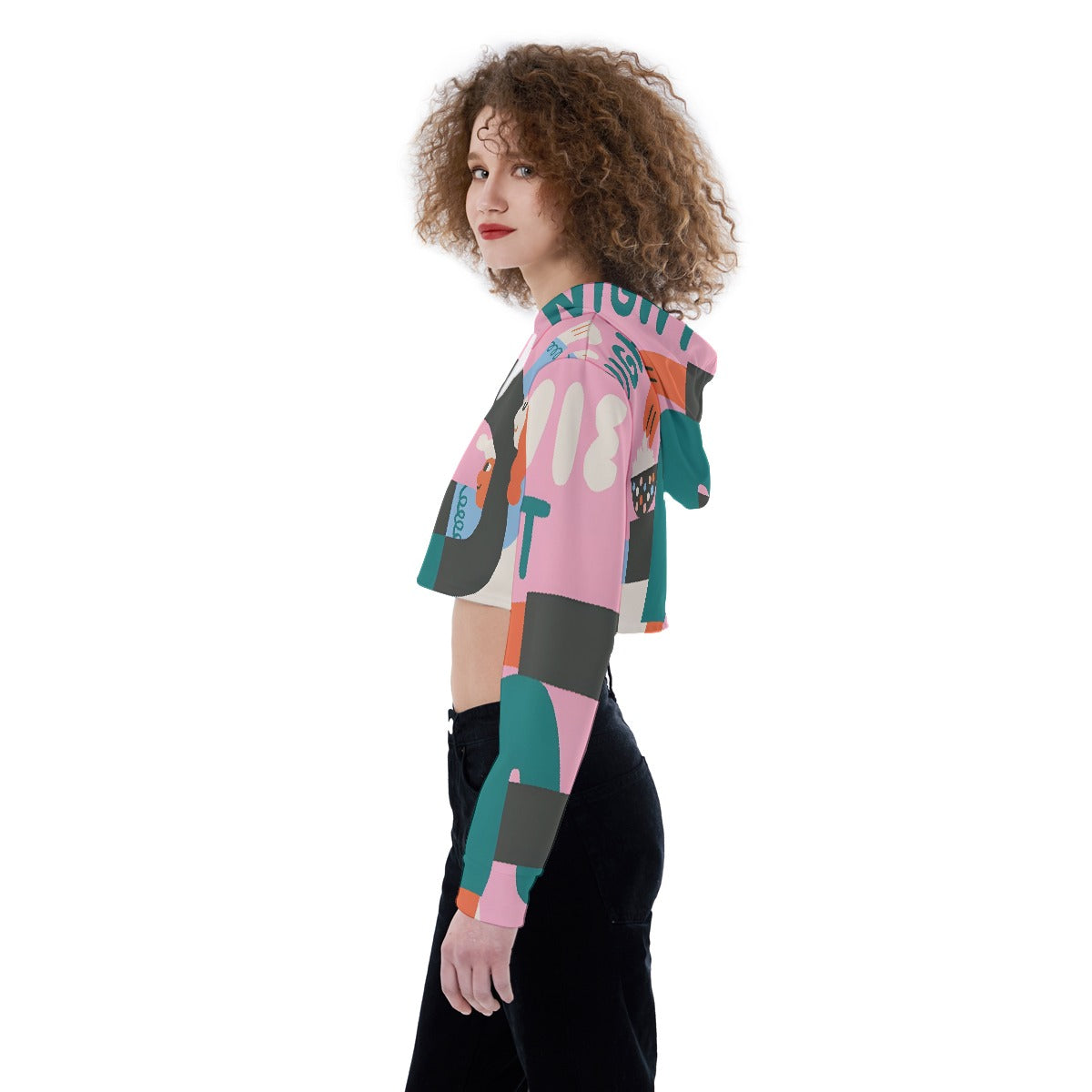 All-Over Print Women's Crop Top Hoodie