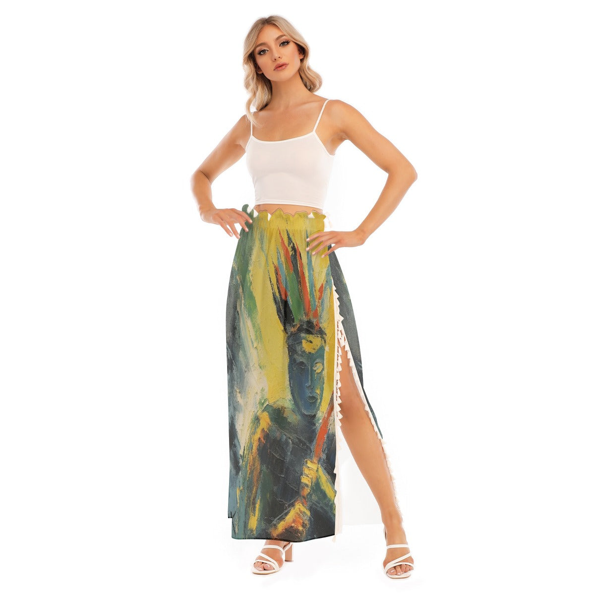 All-Over Print Women's Side Split Skirt