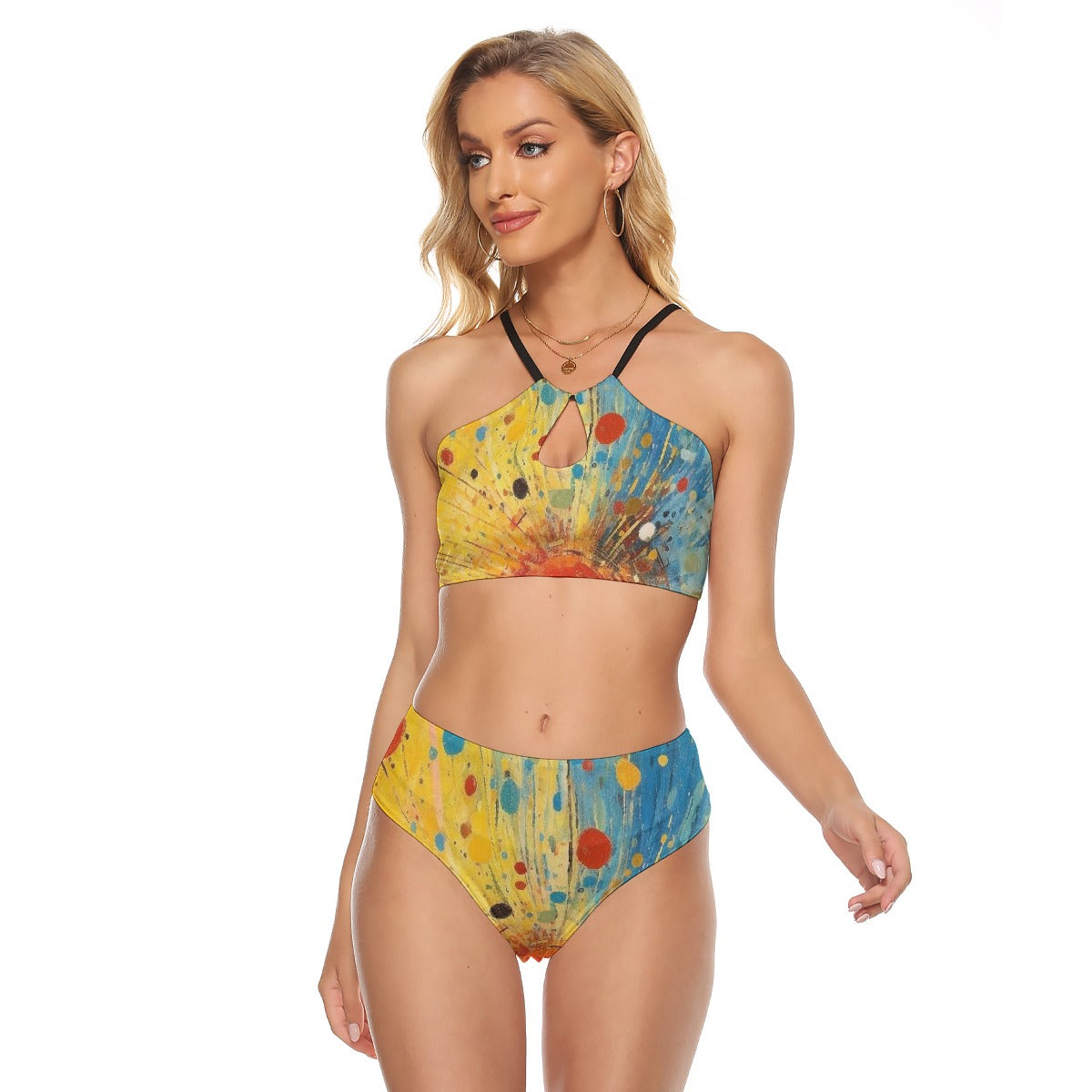All-Over Print Women's Cami Keyhole One-piece Swimsuit