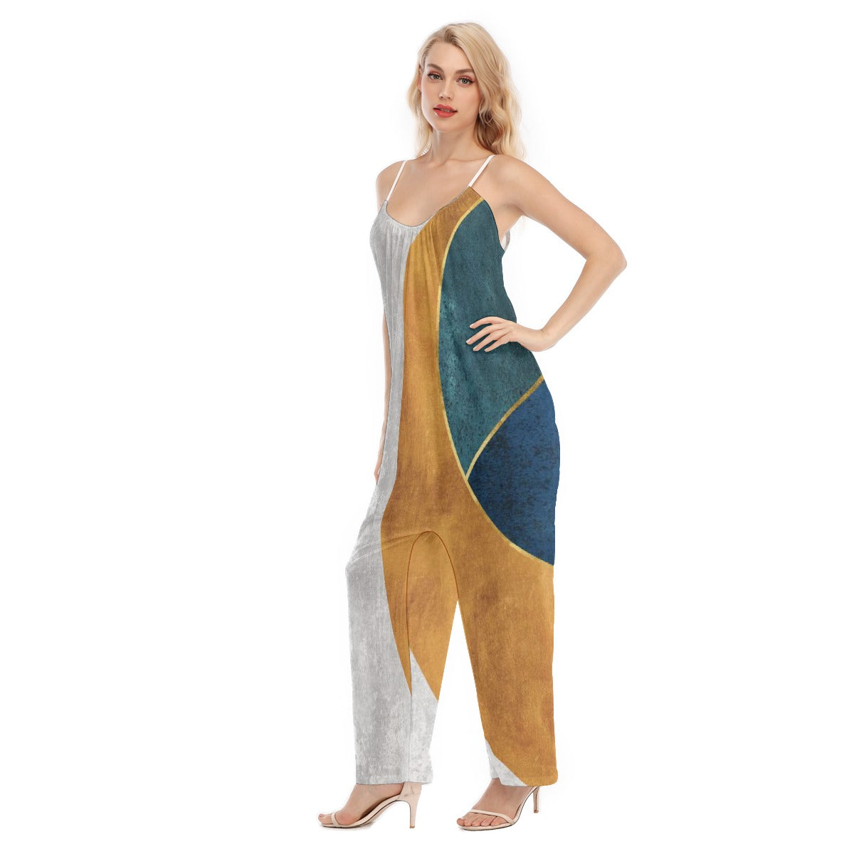 All-Over Print Women's Loose Cami Jumpsuit