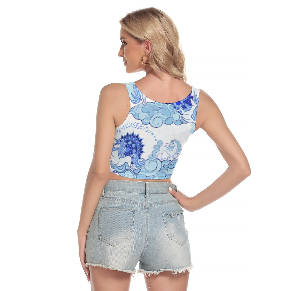 All-Over Print Women's Sport Crop Tank Top