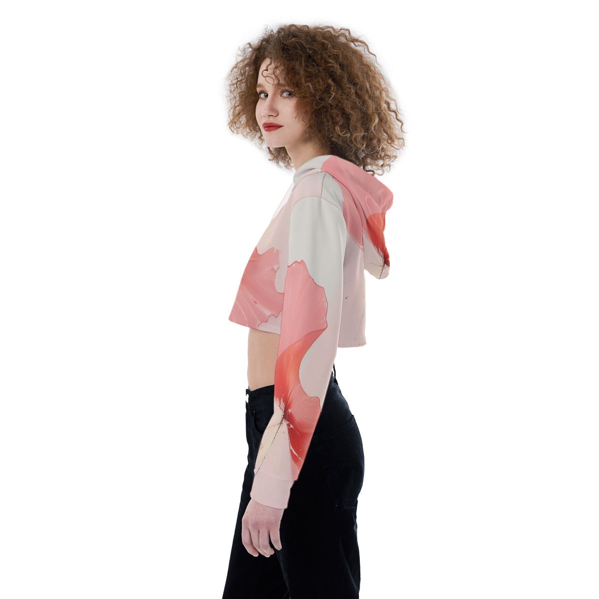 All-Over Print Women's Crop Top Hoodie