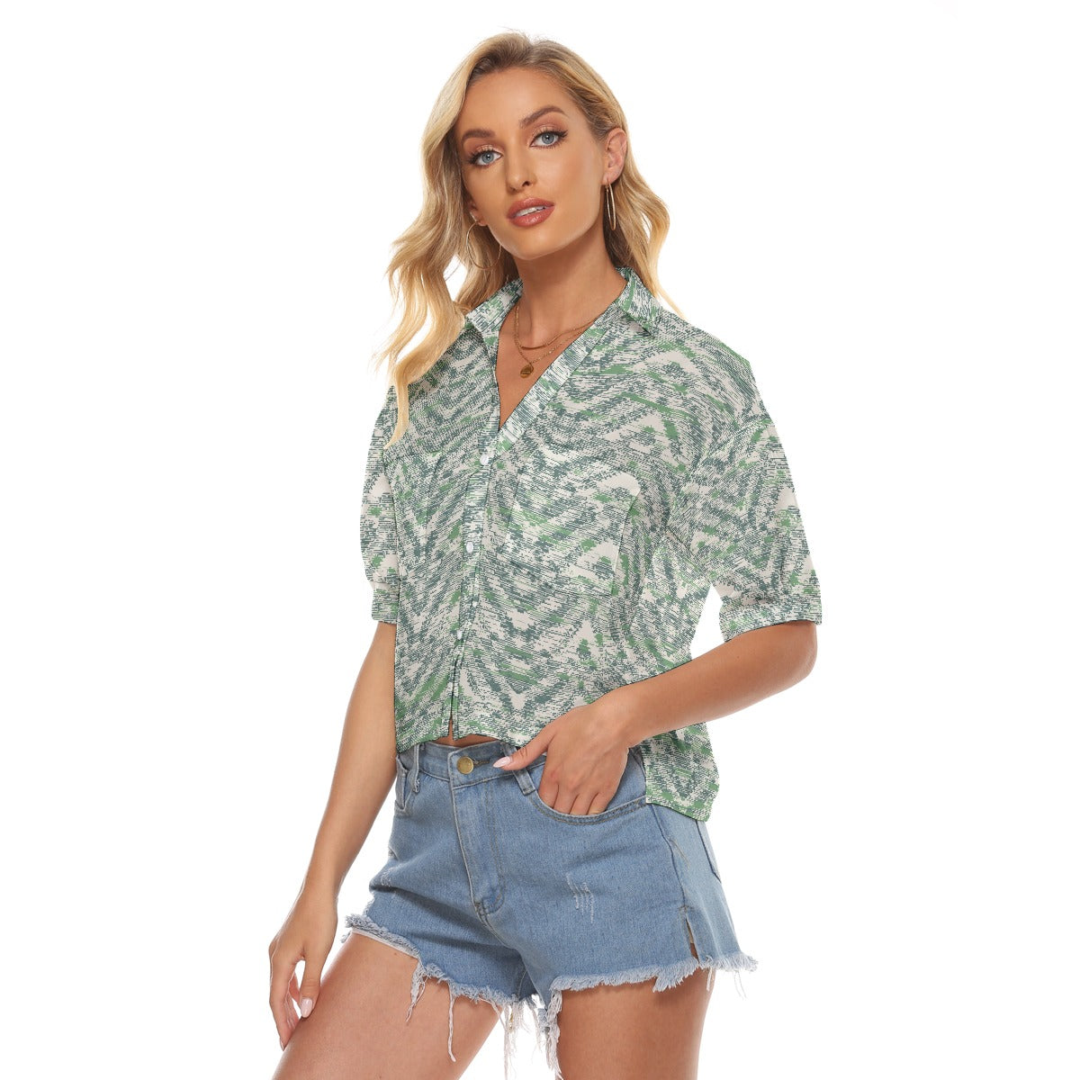 All-Over Print Women's V-neck Shirts