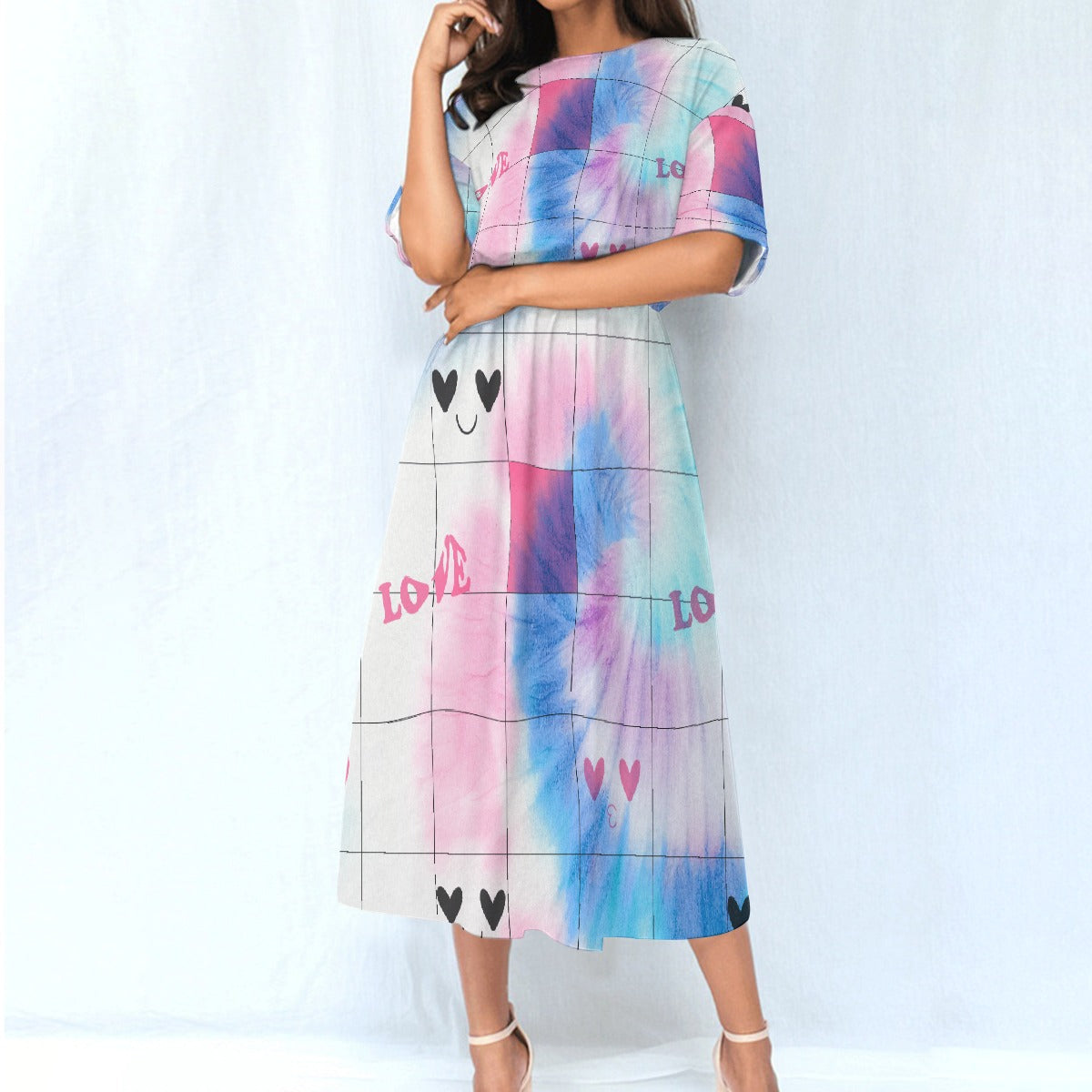 All-Over Print Women's Elastic Waist Dress