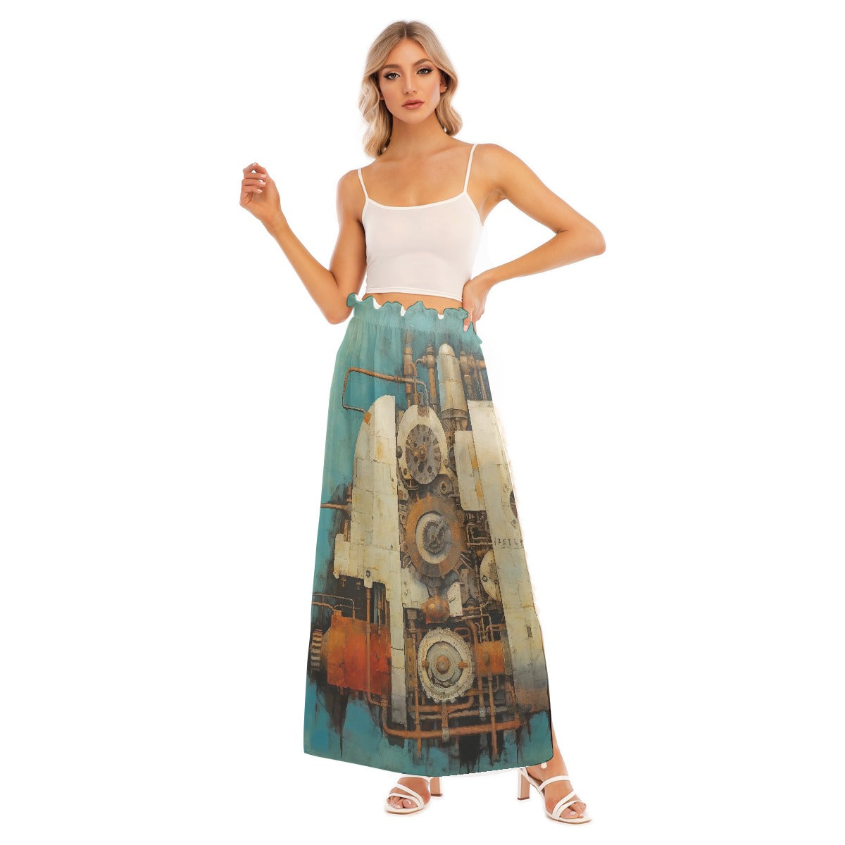 All-Over Print Women's Side Split Skirt