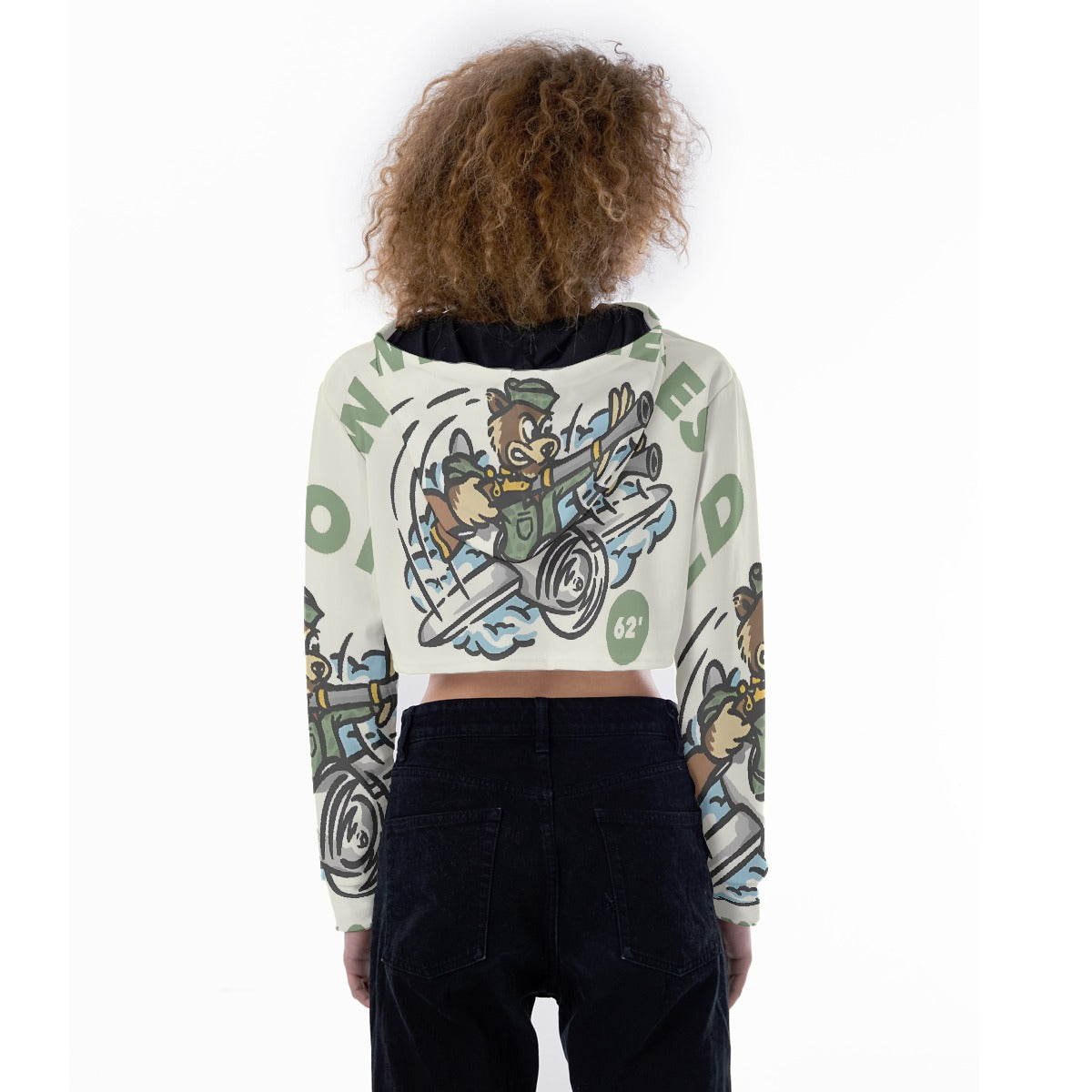 All-Over Print Women's Crop Top Hoodie