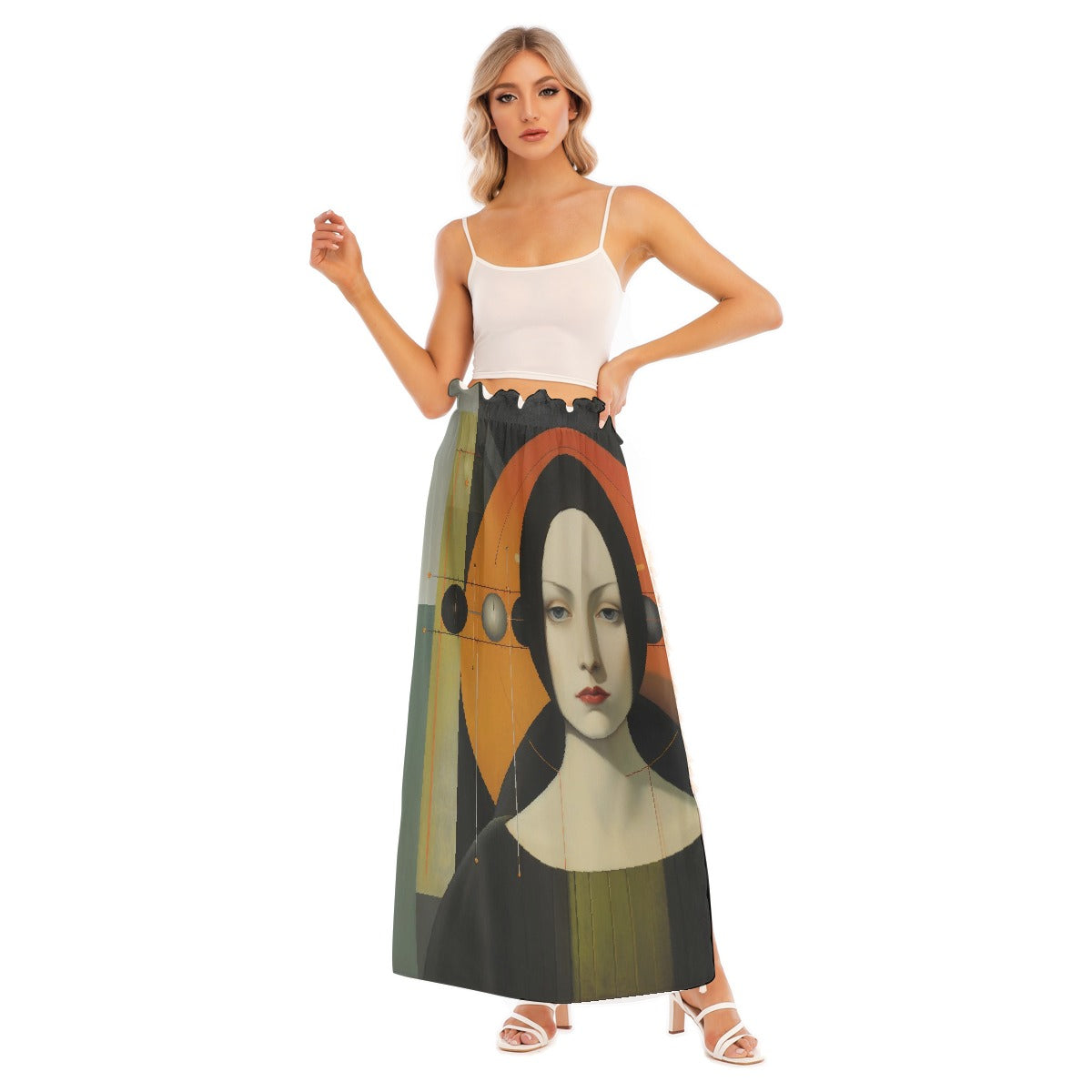 All-Over Print Women's Side Split Skirt