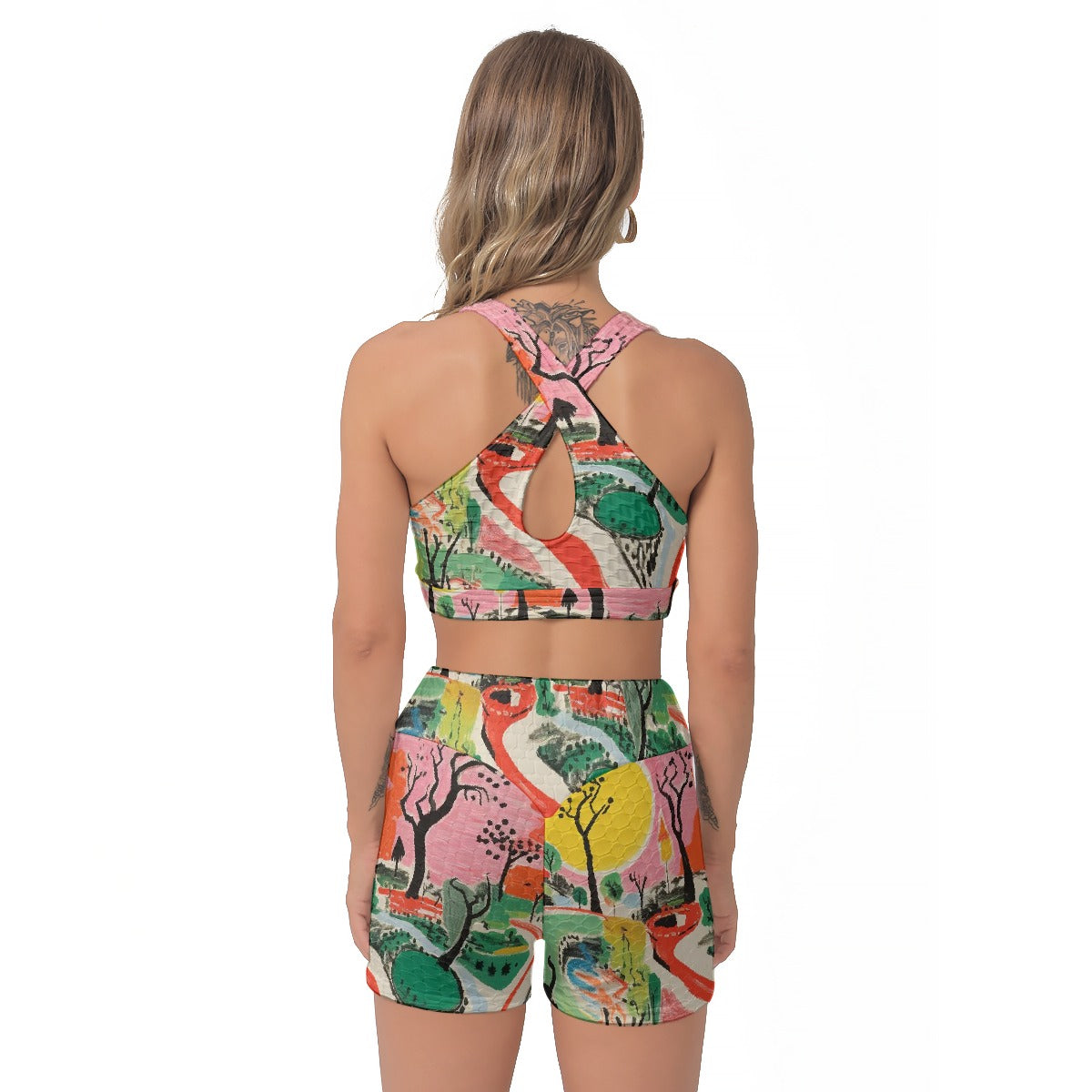 All-Over Print Women's Sports Bra Suit