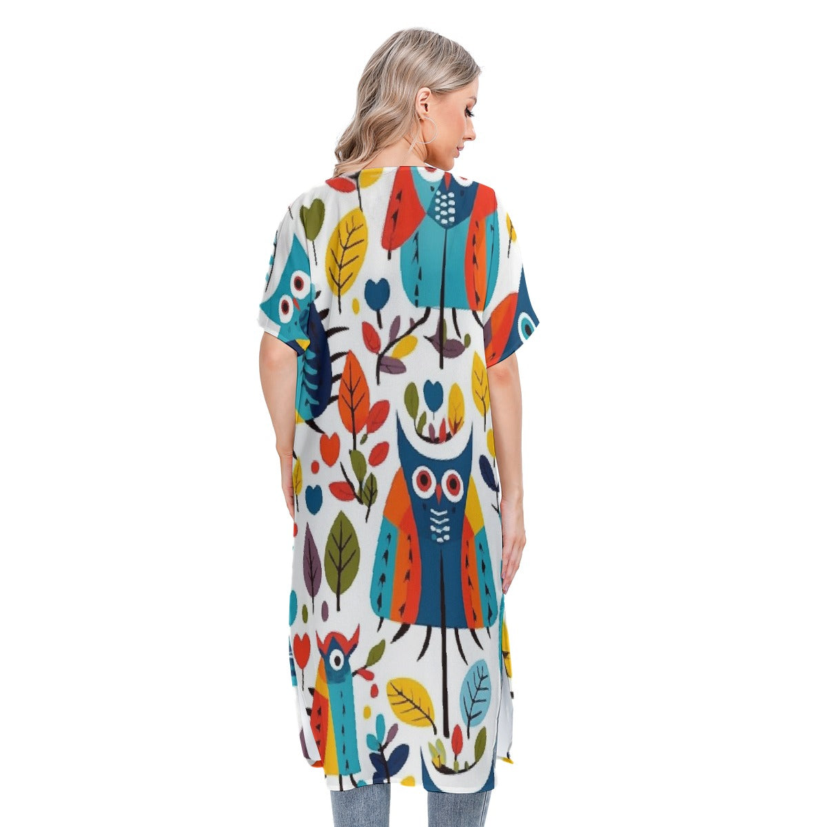 All-Over Print Women's Short Sleeve Cardigan