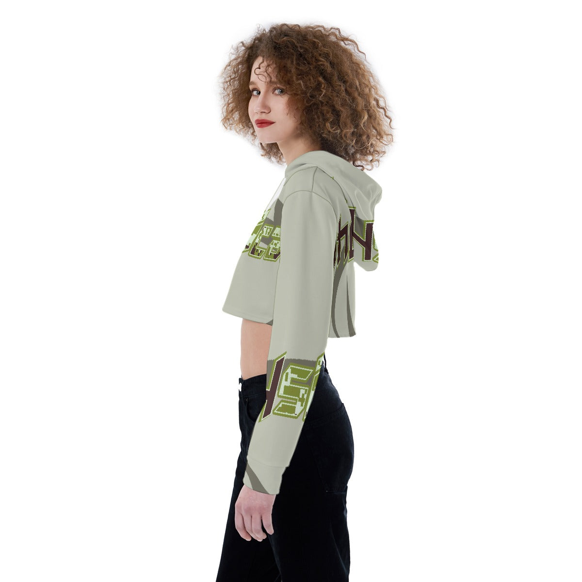 All-Over Print Women's Crop Top Hoodie