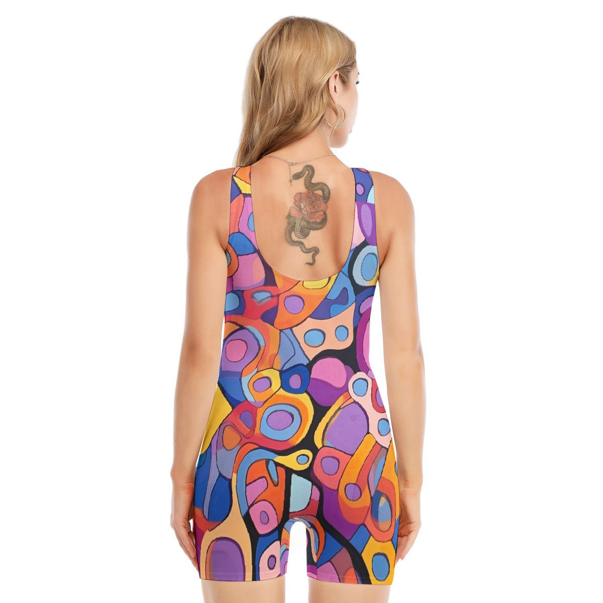 All-Over Print Women's Sleeveless One-piece Swimsuit