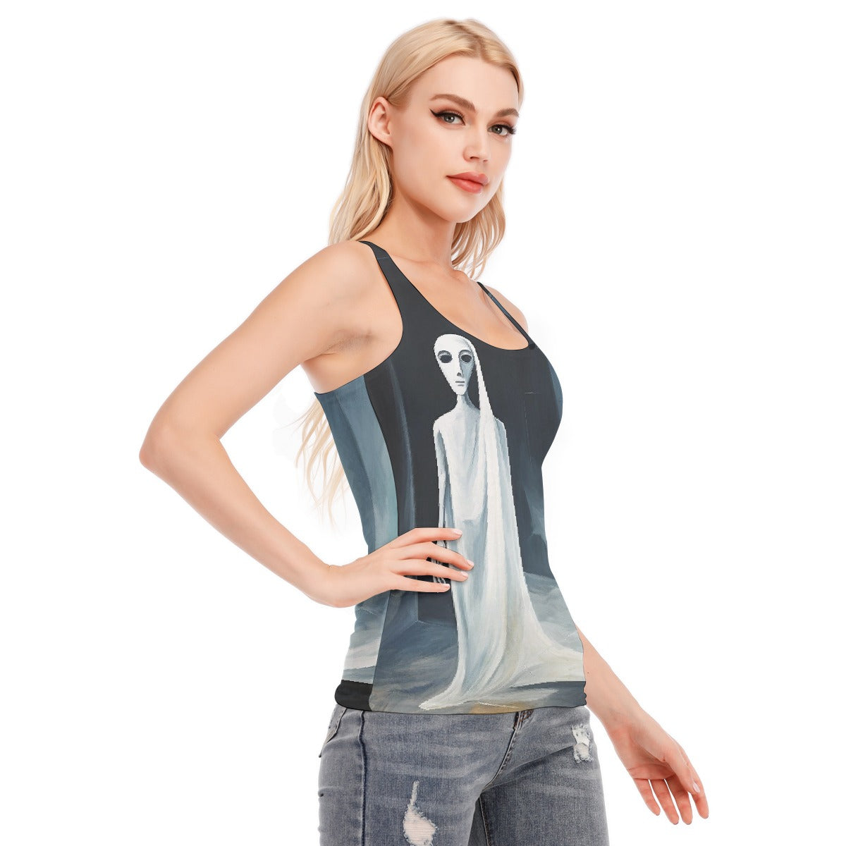 All-Over Print Women's Racer Vest | 190GSM Cotton