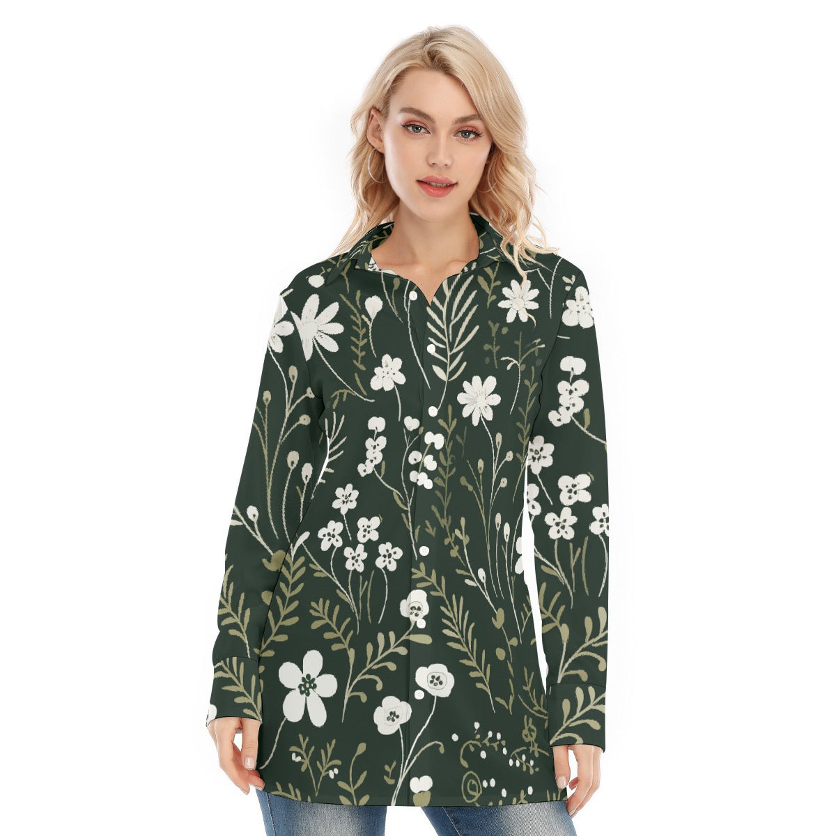 All-Over Print Women's Long Shirt
