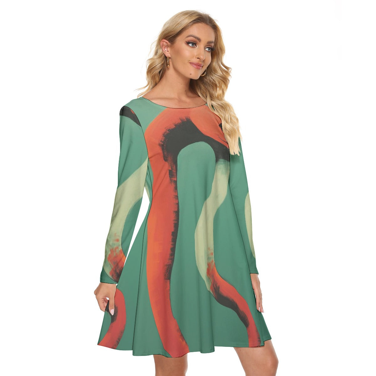 All-Over Print Women's Crew Neck Dress