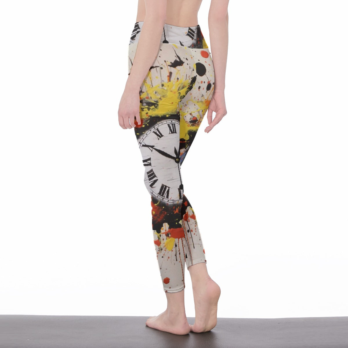 All-Over Print Women's High Waist Leggings | Side Stitch Closure