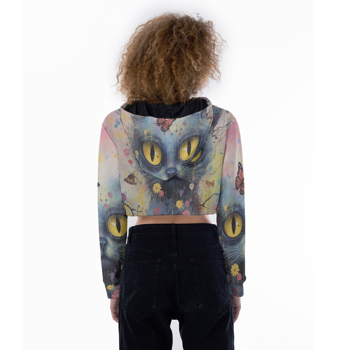 All-Over Print Women's Crop Top Hoodie