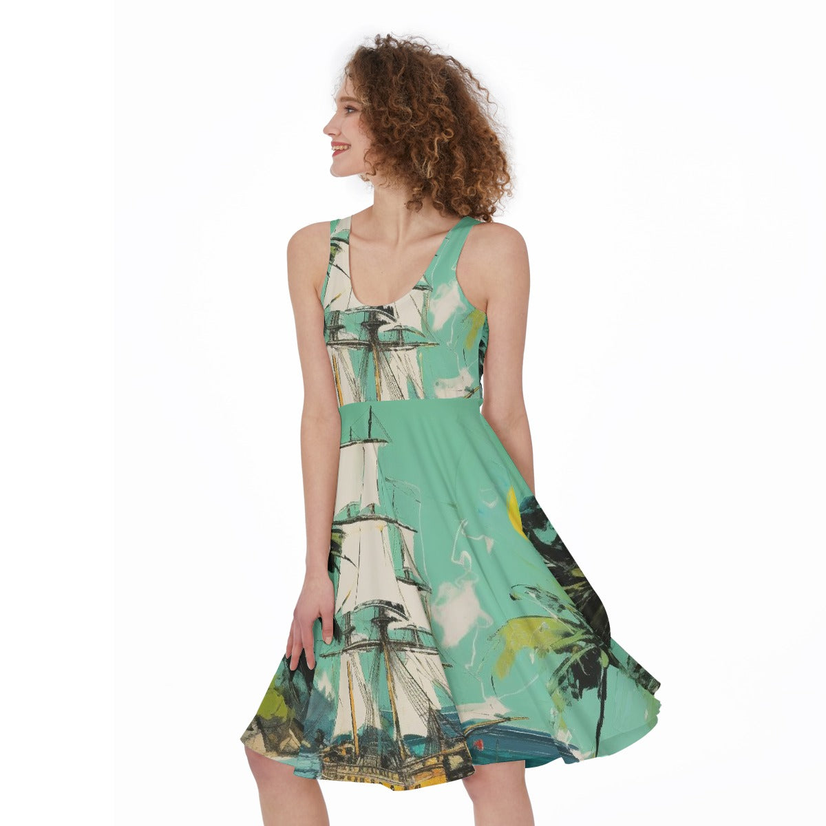 All-Over Print Women's Sleeveless Dress