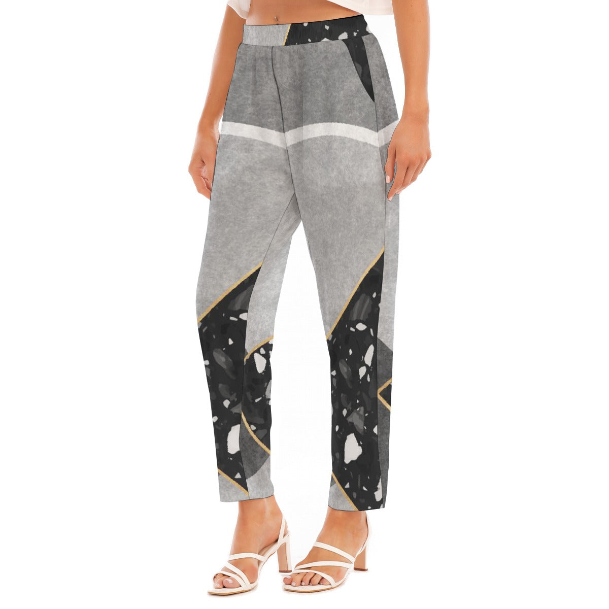 All-Over Print Women's Loose Straight-leg Pants