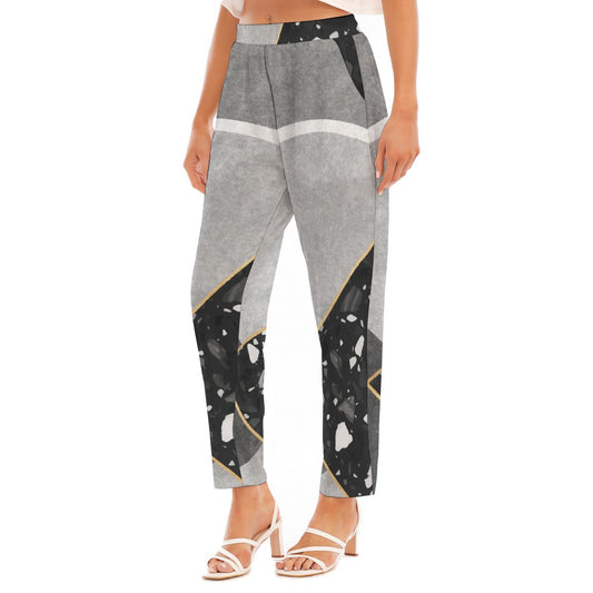All-Over Print Women's Loose Straight-leg Pants