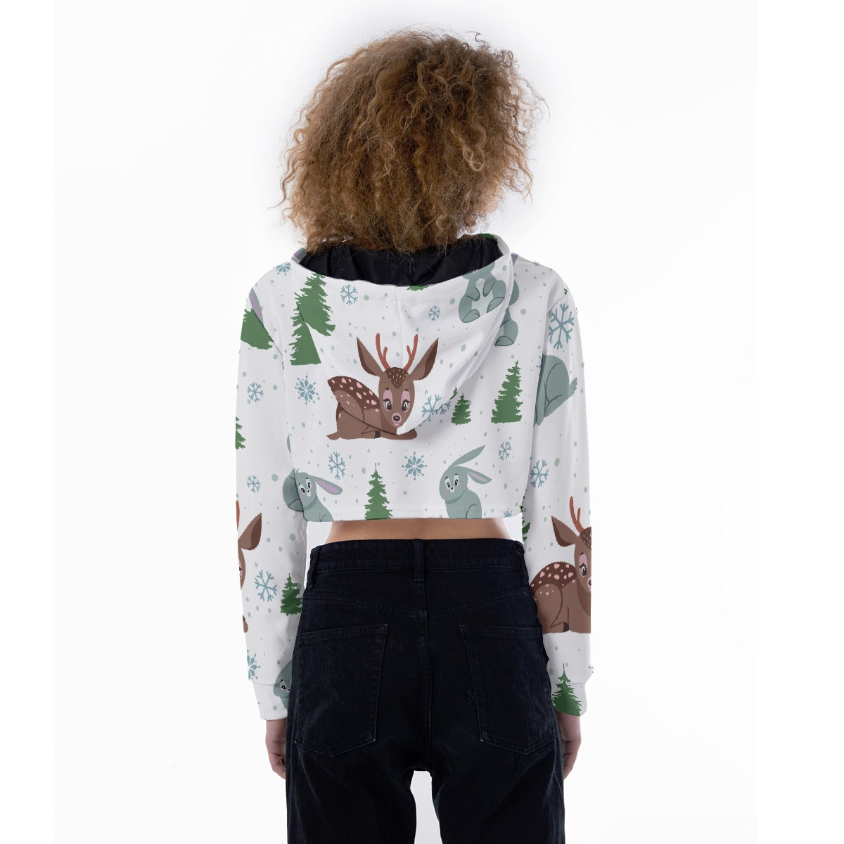 All-Over Print Women's Crop Top Hoodie