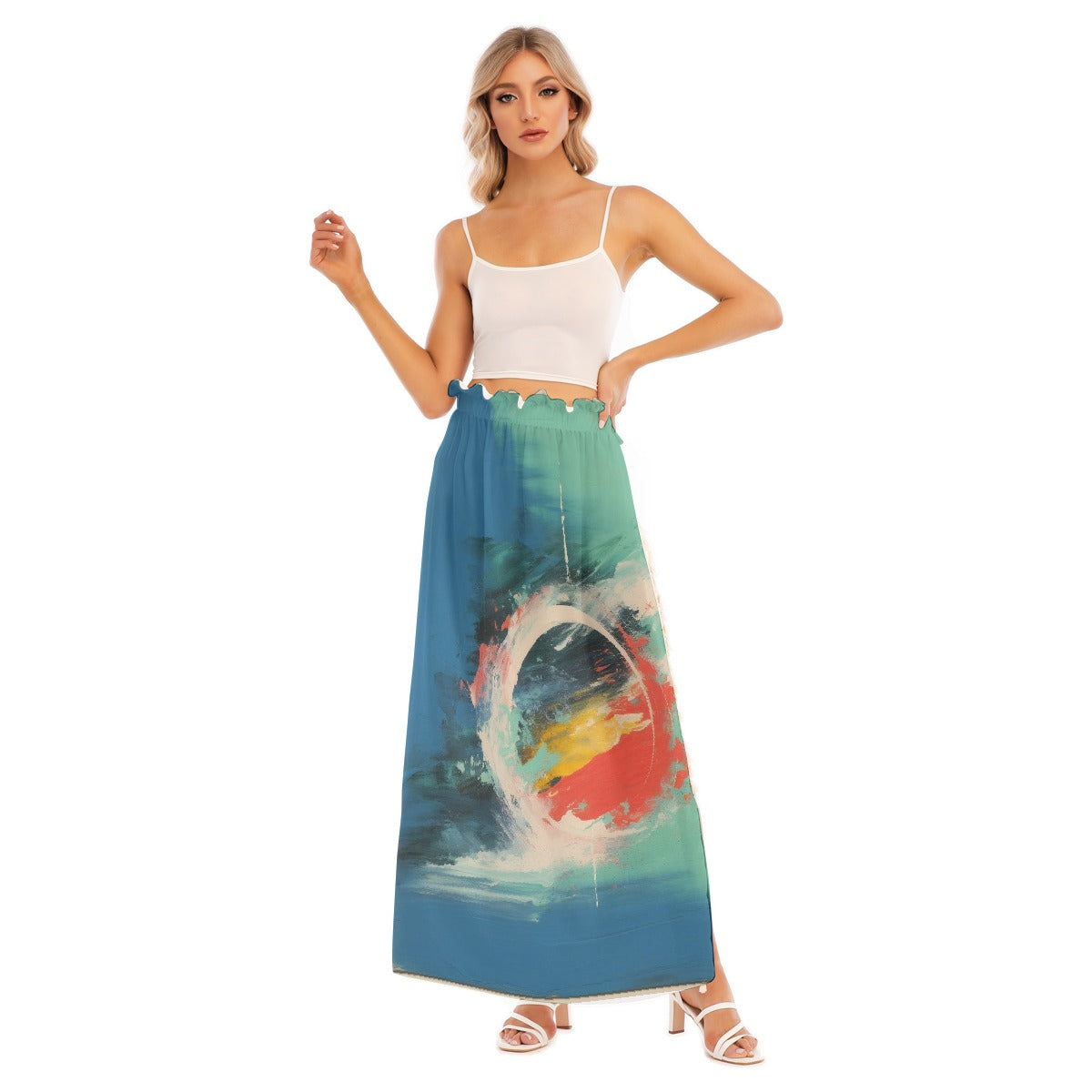 All-Over Print Women's Side Split Skirt