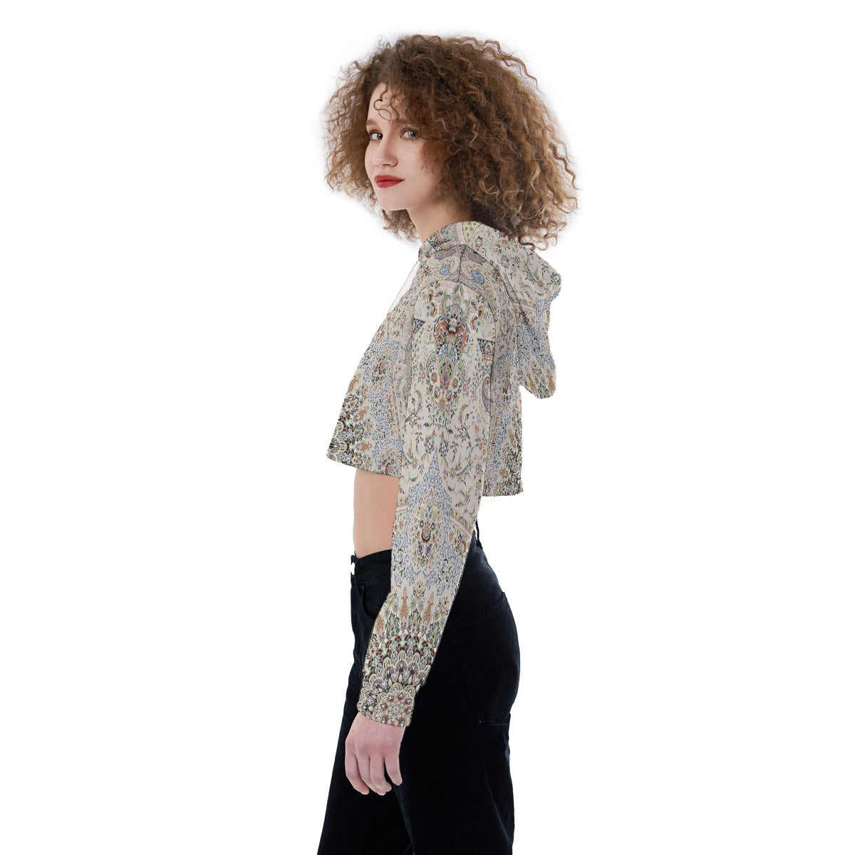 All-Over Print Women's Crop Top Hoodie