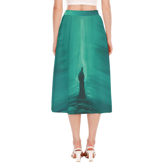 All-Over Print Women's Long Section Chiffon Skirt