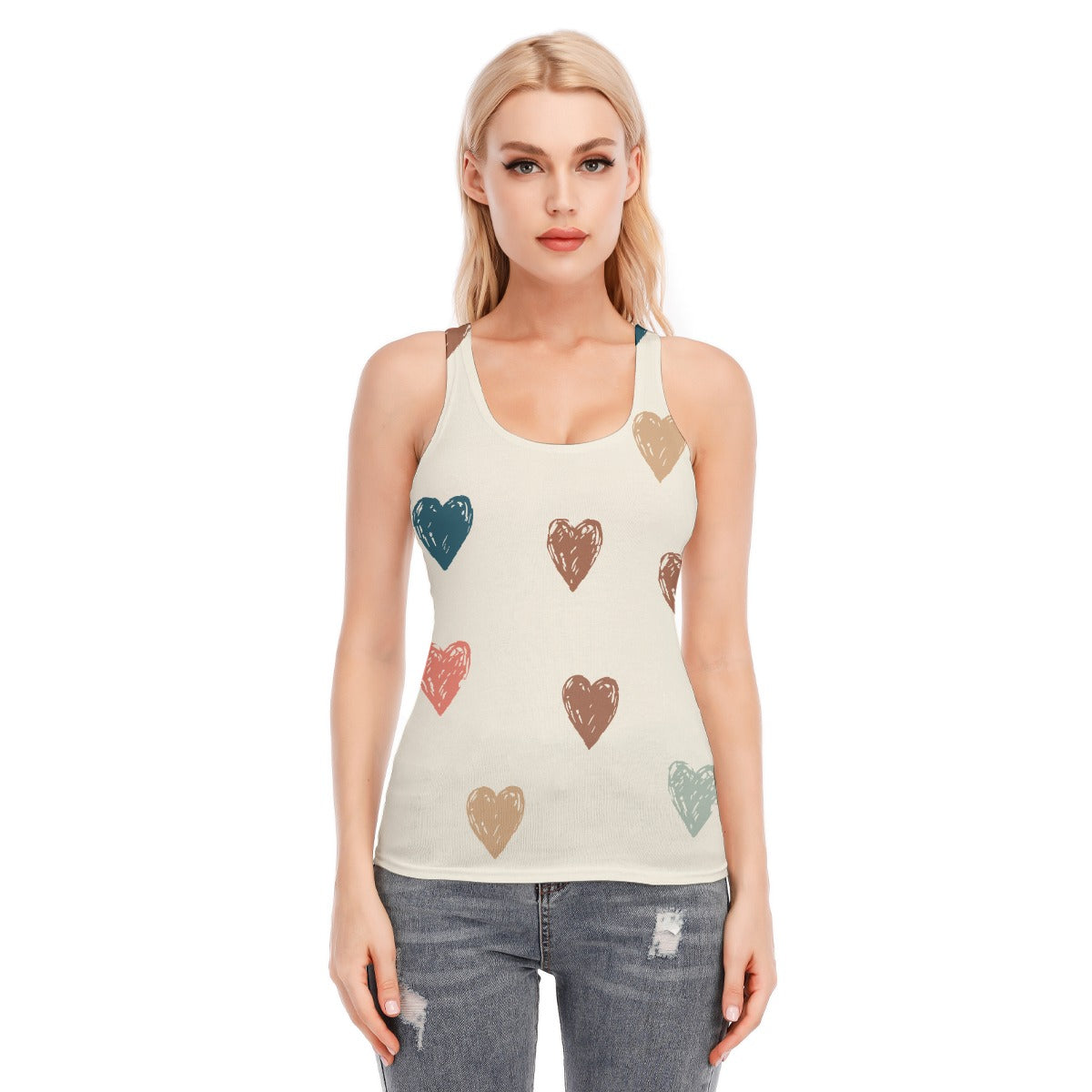 All-Over Print Women's Racer Vest | 190GSM Cotton